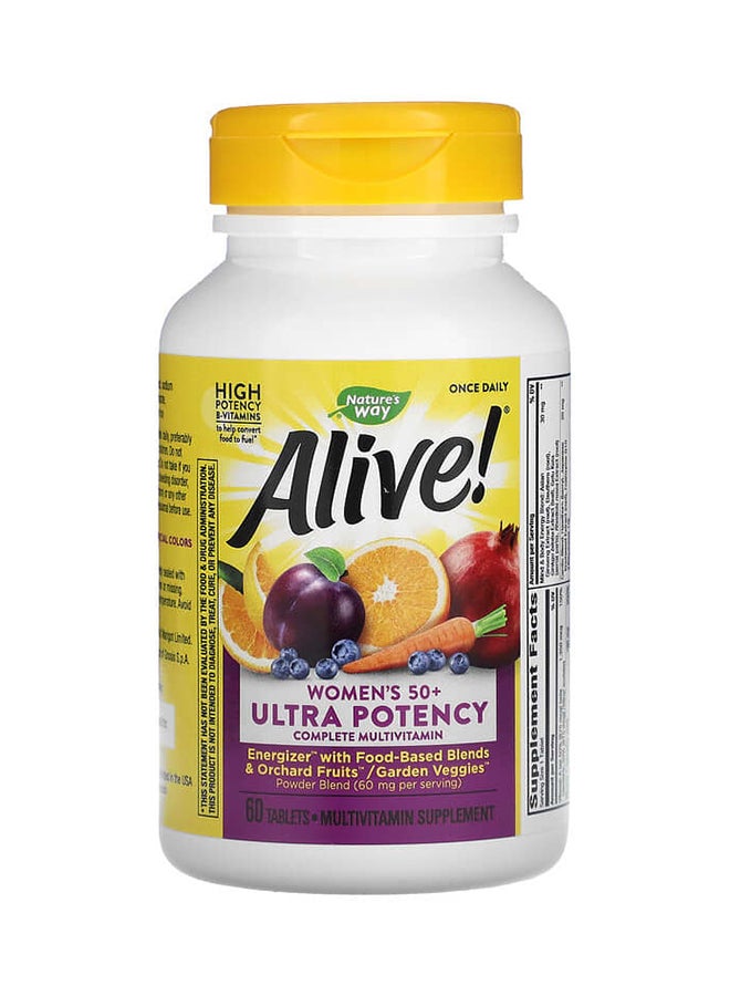 Nature's Way Alive! Once Daily Women's 50+ Multi-Vitamin Supplement - 60 Tablets - Image 3