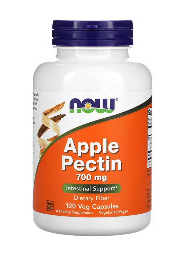 Now Foods Apple Pectin Dietary Supplement - 120 Capsules 700 mg - Image 1