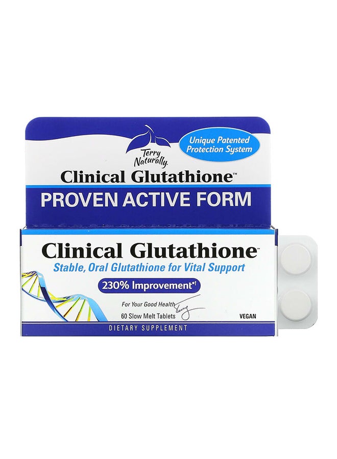 يورو فارما مكمل غذائي كلينيكال جلوتاثيون - 60 قرص يذوب ببطء - Image 1