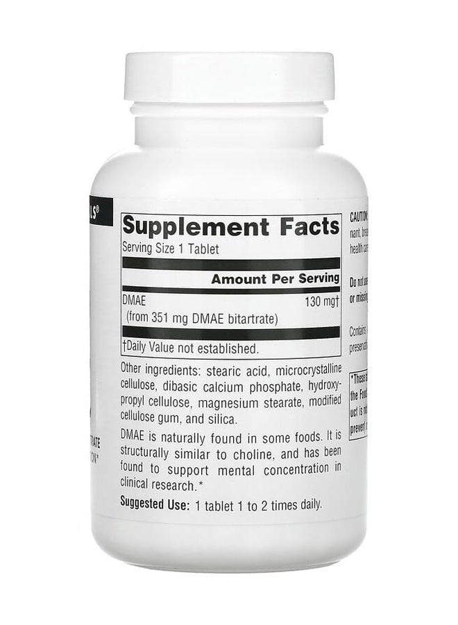 Source Naturals - DMAE Dietary Supplement 351mg - 200 Tablets - Image 1