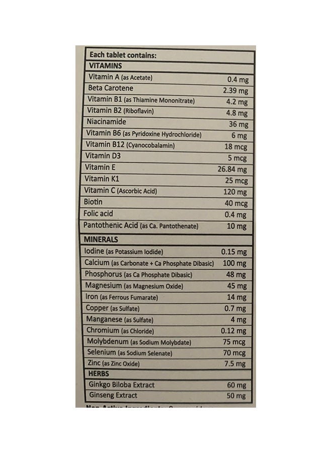 Energy Multivitamin 90 Tablets - v1676968292/N53386255A_4