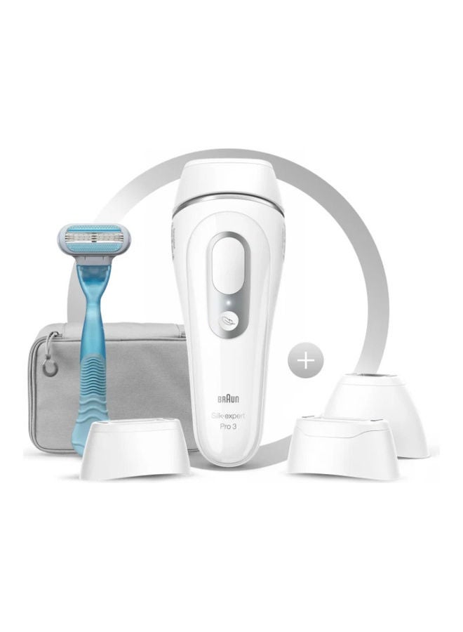 BRAUN Silk-Expert Pro 3 Ipl Pl 3221 With 4 Extras Wide Head Precision Head Venus Razor Zip Pouch 28 x 9.5 x 19.5cm  - Image 1