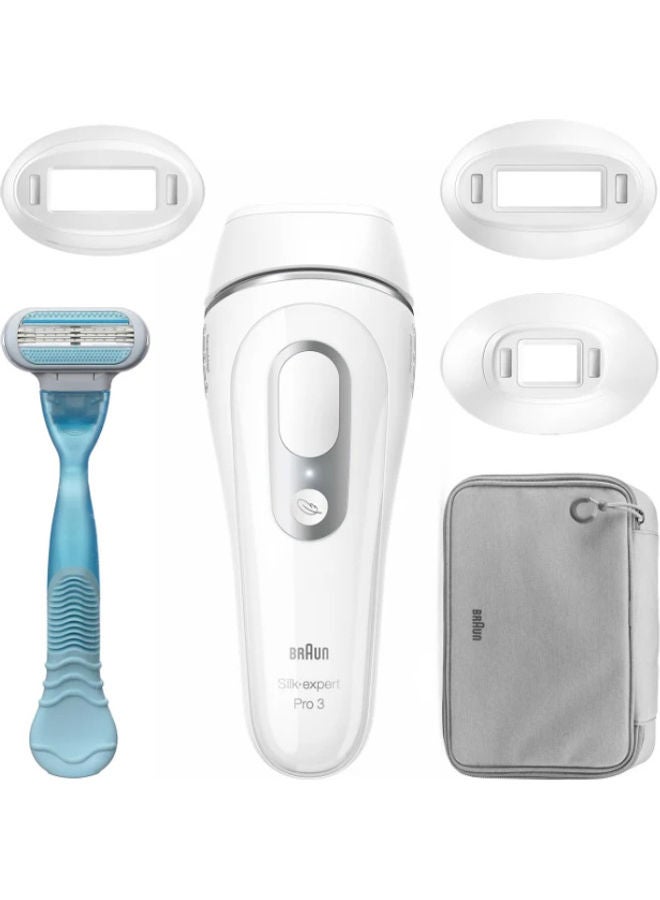 BRAUN Silk-Expert Pro 3 Ipl Pl 3221 With 4 Extras Wide Head Precision Head Venus Razor Zip Pouch 28 x 9.5 x 19.5cm  - Image 5