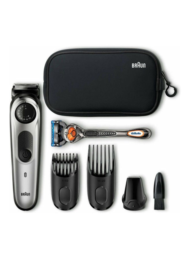 BRAUN Beard Trimmer Hair Clippers For Men Cordless Rechargeable Detail Head With Gillette Proglide Razor And Travel Bag 13.6 x 5.6 x 25.1cm  - Image 2