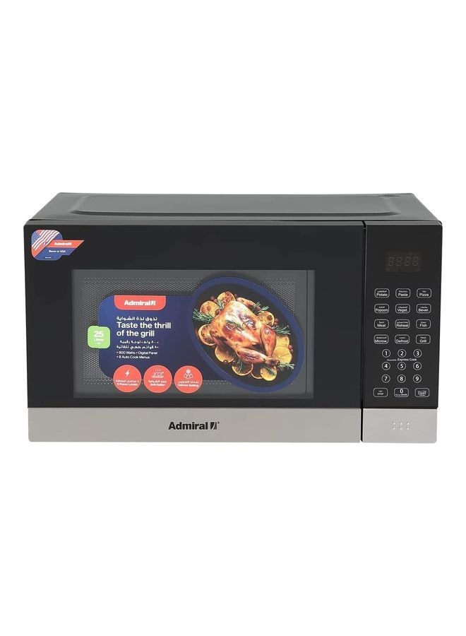 أدميرال Microwave Oven 1 Year Warranty 2022 Year Model 25 L 800 W ADMW25WSWP black  - Image 2