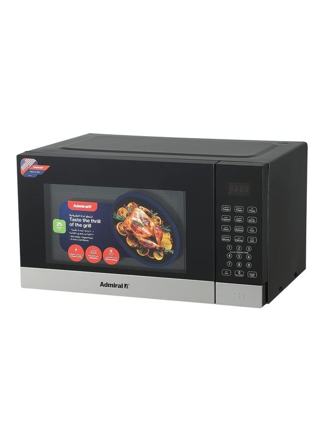 أدميرال Microwave Oven 1 Year Warranty 2022 Year Model 25 L 800 W ADMW25WSWP black  - Image 3