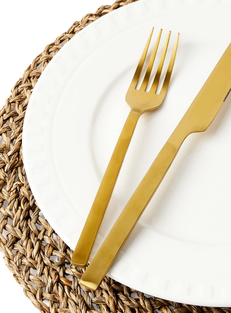 Noon East - 6 Piece Forks Set - Made Of Stainless Steel - Silverware Flatware - Fork Set - Serves 6 - Design Gold-Lyra Gold-Lyra 6 Pc Fork - Image 1