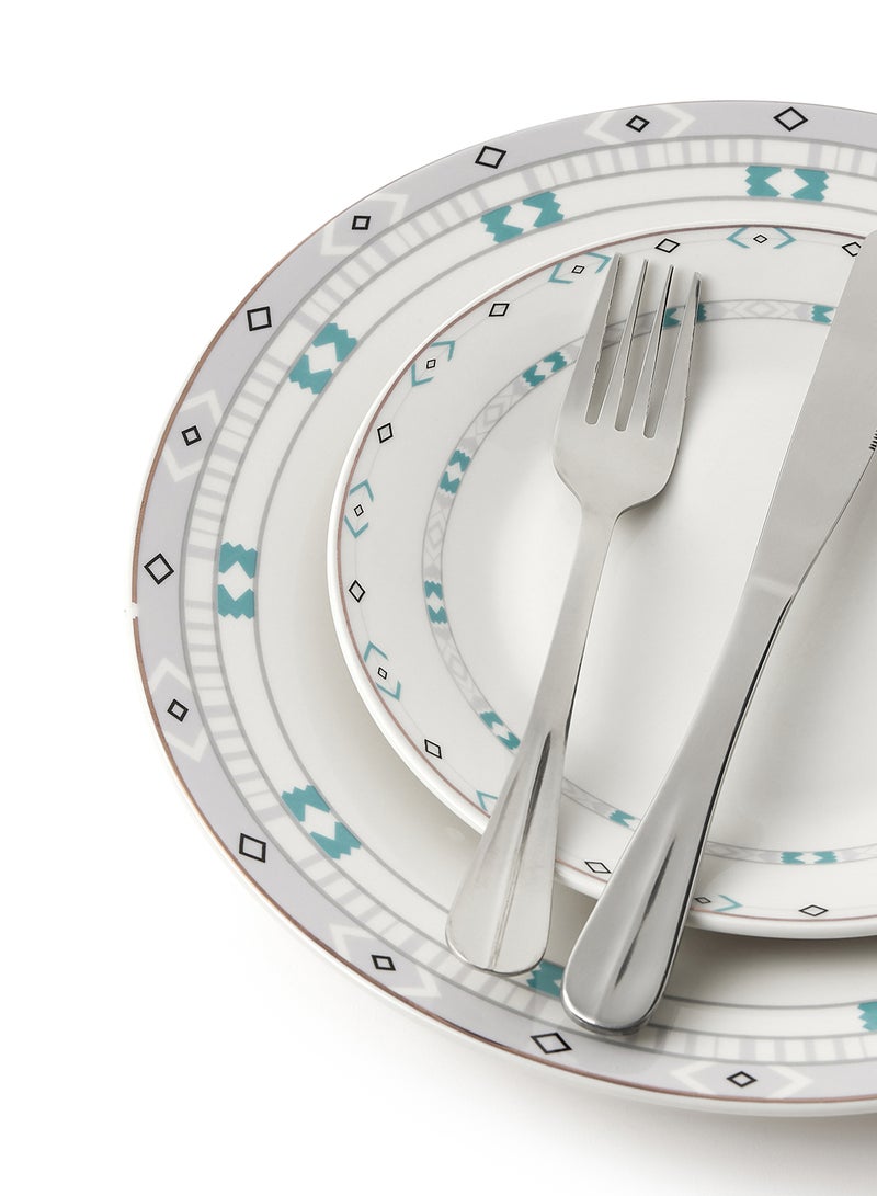 Noon East - 6 Piece Forks Set - Made Of Stainless Steel - Silverware Flatware - Fork Set - Serves 6 - Design Silver Flowrish Silver Flowrish 6 Pc Forks - Image 1