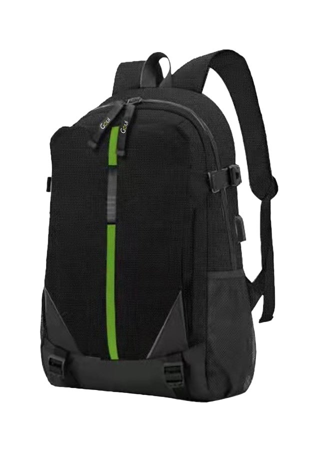 Goui Line 20L Multifunction Backpack – Weather-Resistant Travel & School Bag with USB & Type-C Charging Ports, Hidden Pocket, Magnetic Closure, and Maximum Comfort Design Black 