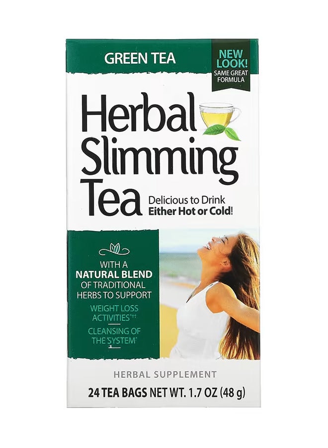 Herbal Slimming Green Tea Bags, 24 Count  1.7 Oz (48 G) - Image 1
