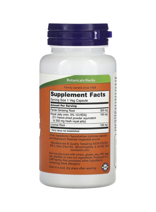 ناو فودز الجينسنغ وغذاء ملكات النحل - 90 كبسولة - Image 2