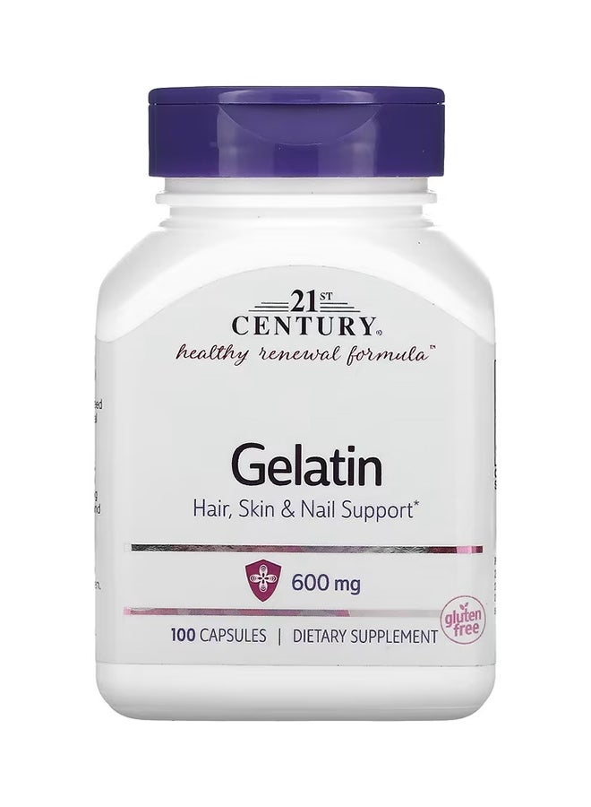 Gelatin Dietary Supplement 600mg - 100 Capsules - v1676978887/N32400146A_1