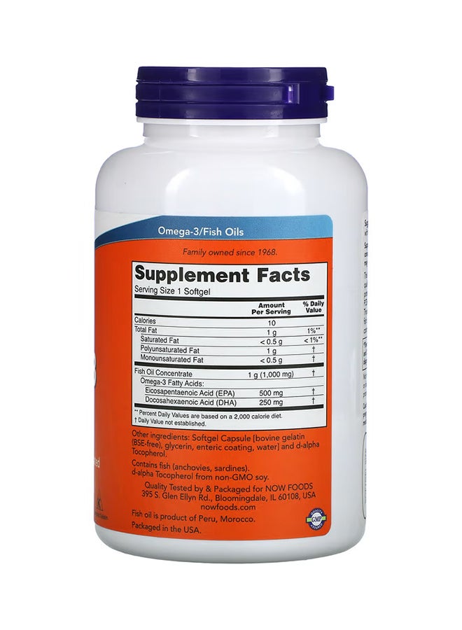Now Foods - Ultra Omega-3 500 EPA / 250 DHA 180 Softgels - Image 1