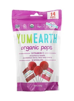 YumEarth Organic Vitamin C Pops - 14 Lollipops 3.1 Oz (87 G)  - Image 1