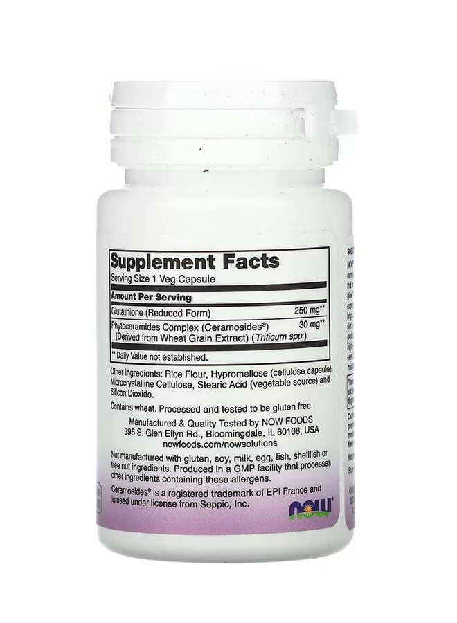 Now Foods - Glutathione Skin Brightener Dietary Supplement - 30 Capsules - Image 1