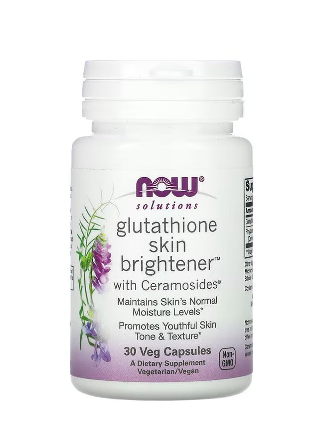 Now Foods - Glutathione Skin Brightener Dietary Supplement - 30 Capsules - Image 1