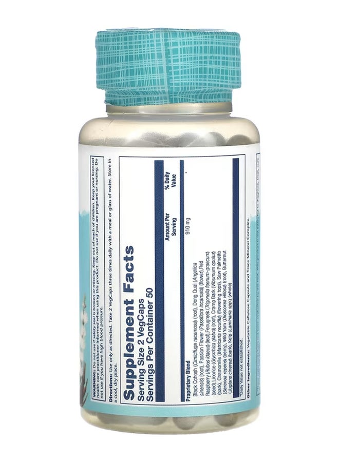 Solaray Female Hormone Blend SP-7C Dietary Supplement - 100 Veg Caps  - Image 2