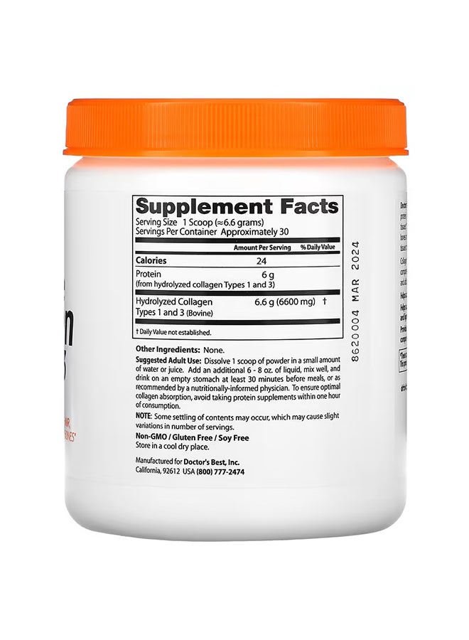 Doctor's BEST Pure Collagen Types 1 And 3 Powder Dietary Supplement 7.1 Oz (200 G)  - Image 2