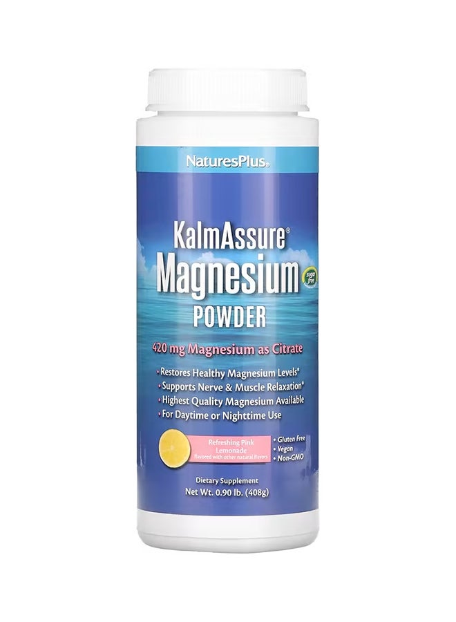 Natures Plus - Kalmassure Magnesium Powder 420 Mg, 0.9 Lb (408 G) - Image 1