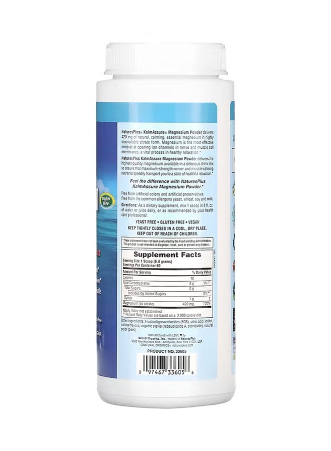 Natures Plus - Kalmassure Magnesium Powder 420 Mg, 0.9 Lb (408 G) - Image 1