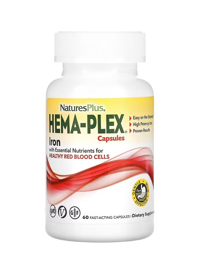 Natures Plus Hema Plex Capsules - 60 Count - Image 1
