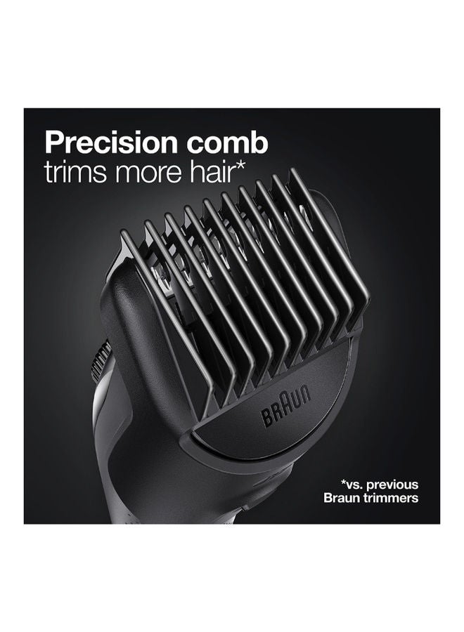 BRAUN Rechargeable Beard And Hair Trimmer With 20 Length Settings Black 13.7 x 5.7 x 20cm - Image 3