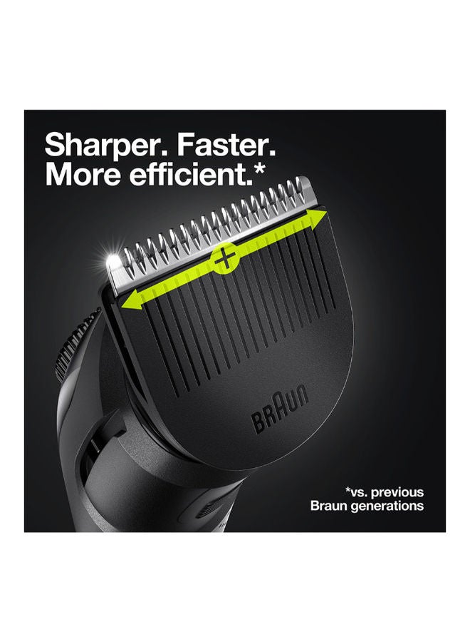 BRAUN Rechargeable Beard And Hair Trimmer With 20 Length Settings Black 13.7 x 5.7 x 20cm - Image 4