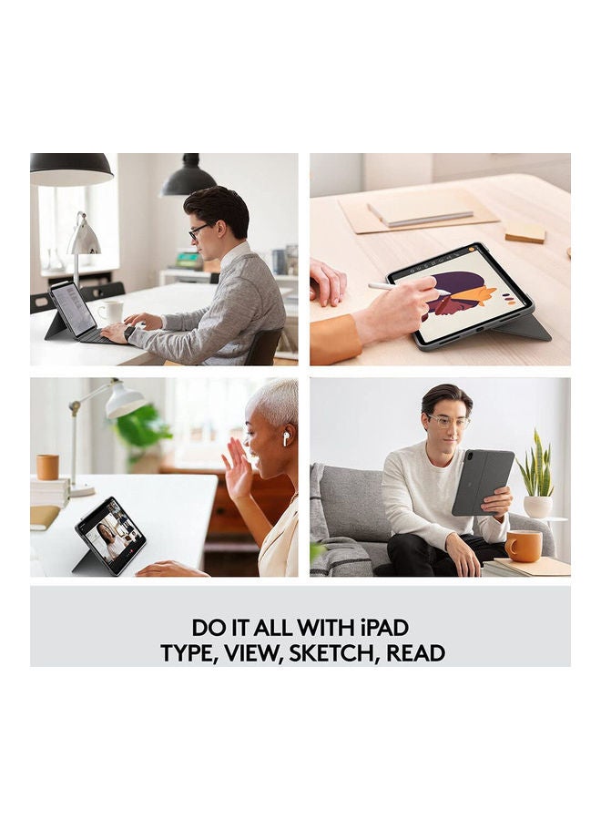 Logitech Combo Touch iPad Pro 12.9-inch (5th, 6th gen - 2021, 2022) Keyboard Case - Detachable Backlit Keyboard with Kickstand, Click-Anywhere Trackpad, Smart Connector -UK english - Grey  - Image 2
