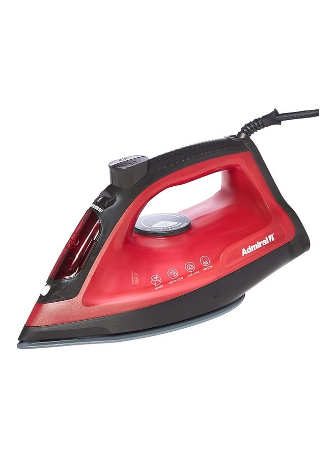 Admiral Iron  Steam rate: 30g/min 220-240V50-60Hz 2200-2400/ GS Mechanical Temperature control (1 Year Warranty)2022 Year Model 320.0 ml 2400.0 W ADSI2400P Black & Red  - Image 1