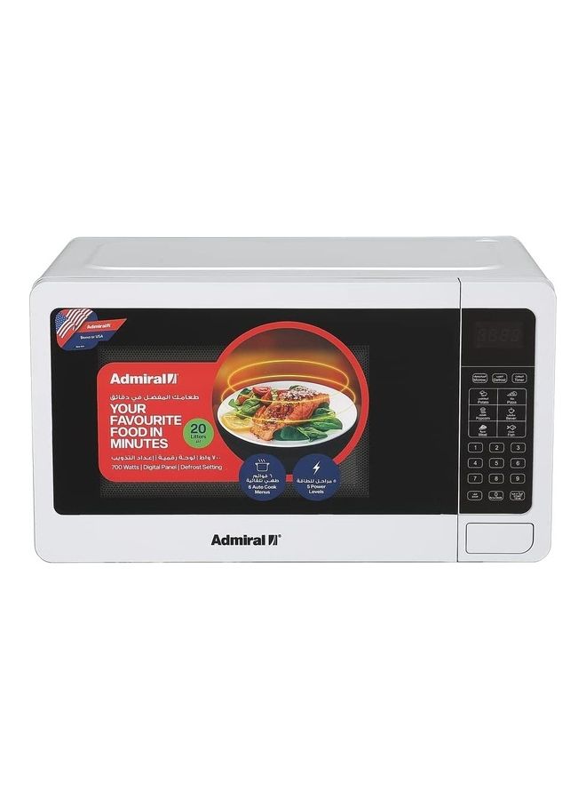 Admiral - Microwave Oven 1 Year Warranty 2022 Year Model 20 L 700 W ADMW20WSWP Black - Image 1