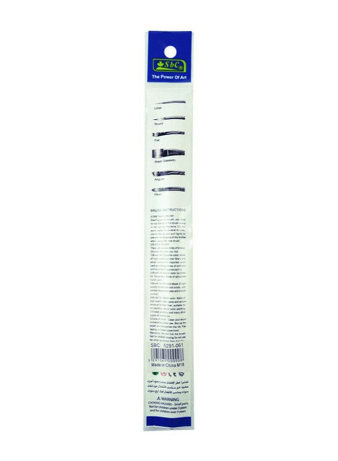 SBC Artist Water Colour Brush, Size 14 White/Brown  - Image 3