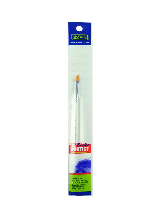 SBC - Artist Oil Colour Brush - Size 4 White - Image 1