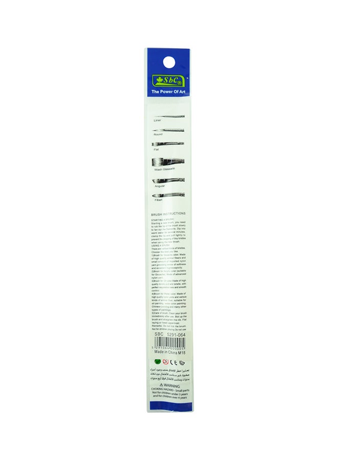 SBC - Artist Oil Colour Brush - Size 4 White - Image 1