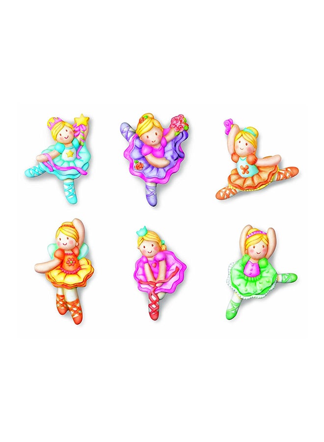 4M Glitter Princess Mould & Paint Set – DIY Plaster Princess Figures with Glitter & Glow-in-the-Dark Paint | Create 6 Sparkly Princess Magnets & Badges | Craft & STEM Fun Kits - Image 4