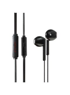E-Train Stereo Wired In-Ear Earphones With Mic Black  - Image 1
