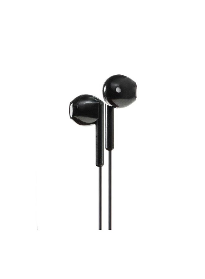 E-Train Stereo Wired In-Ear Earphones With Mic Black  - Image 5