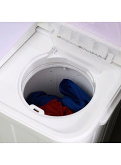 GEEPAS Twin Tub Semi-Automatic Washing Machine- GSWM6466| Hidden Control Panel and Semi-Automatic Top Load Washing Machine| Spin Capacity: 7.0 KG| White 400 W GSWM6466 White  - Image 2