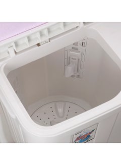 GEEPAS Twin Tub Semi-Automatic Washing Machine- GSWM6466| Hidden Control Panel and Semi-Automatic Top Load Washing Machine| Spin Capacity: 7.0 KG| White 400 W GSWM6466 White  - Image 5