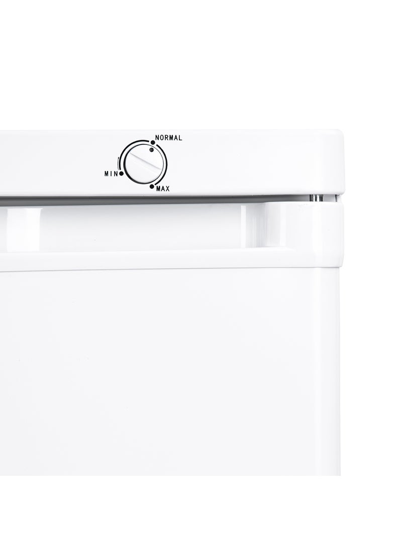 GEEPAS - 120L Gross/ 85L Net Capacity Upright Freezer With Tropical Compressor, No Fan, Recessed Handle, Lock & Key, 4 Crystal Freezer Drawers, Adjustable Thermostat, 100% HCF & FCKW Free, Inside Condensor 0 W GRFU1206 White - Image 1