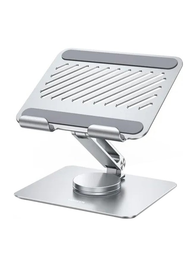 Ugreen - iPad Stand Tablet Holder 360° Adjustable with Rotating Base, Foldable iPad holder for Desk, Compatible with iPad Pro/ Air/ Mini and Galaxy Tab S8,MatePad Pro,Xiaomi Pad,Yoga Tab Silver Silver - Image 1