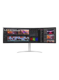 49" Inch 32:9 Curved UltraWide Dual QHD 144Hz Nano IPS Curved Monitor With HDMI 2.1, USB Type-C(90W) Tilt/Height/Swivel Adjustable - 49WQ95C-W | White