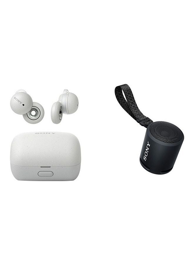 Sony - LinkBuds Truly Wireless Headphones White With Pre-Order Offer SRS-XB13 Portable Bluetooth Speaker White - Image 1