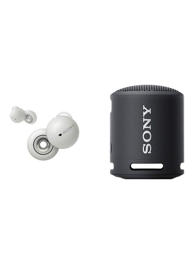 Sony - LinkBuds Truly Wireless Headphones White With Pre-Order Offer SRS-XB13 Portable Bluetooth Speaker White - Image 1