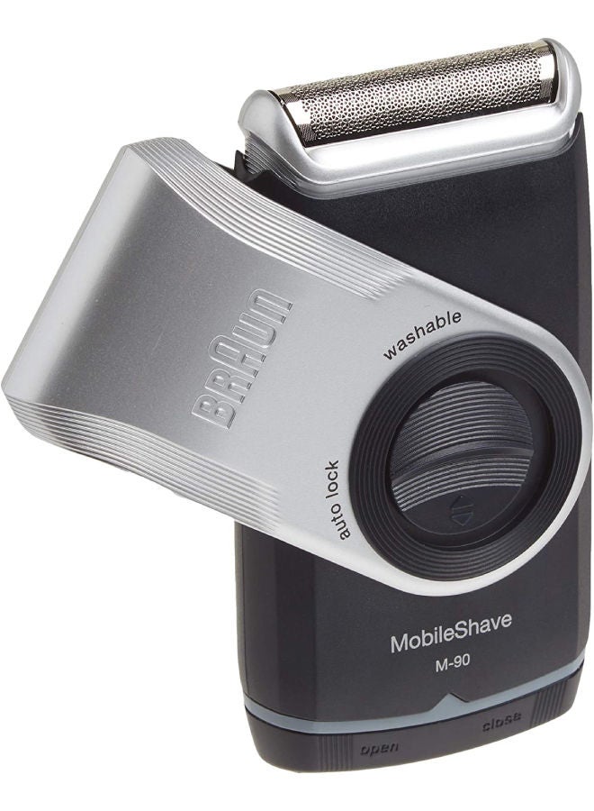 BRAUN - Electric Razor For Men, M90 Mobile Electric Shaver, Precision Trimmer, Washable Silver - Image 1