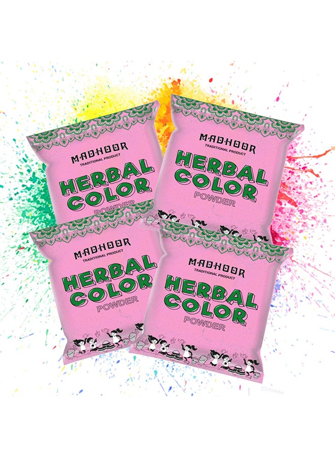 Madhoor Herbal Holi Color Pink 100gm  - Image 2