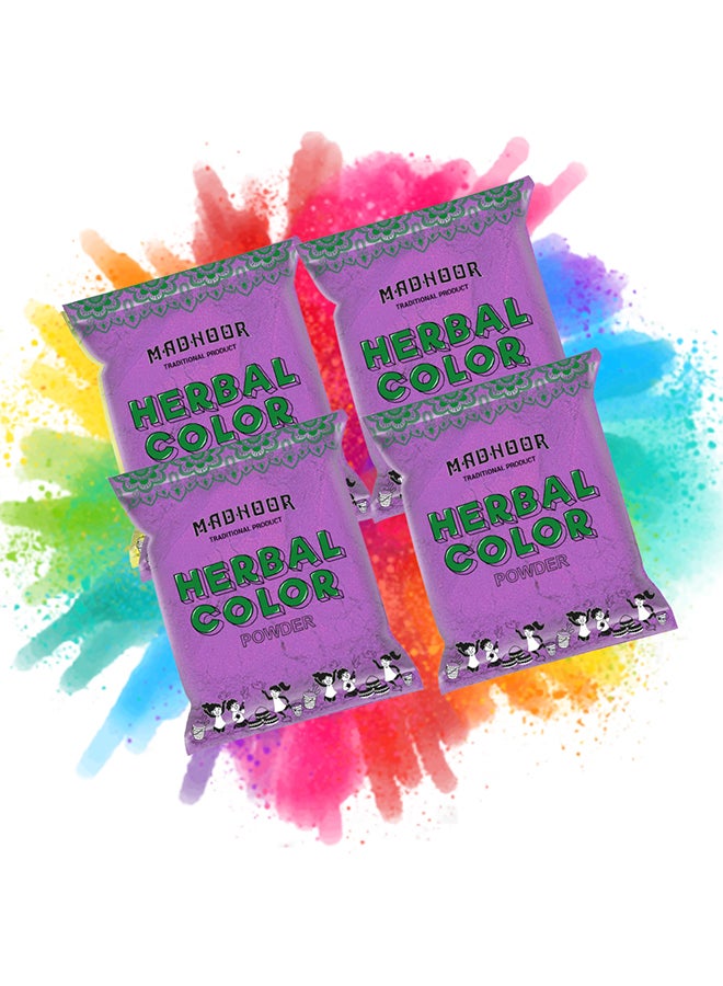 Madhoor Herbal Holi Color Purple 100gm  - Image 2