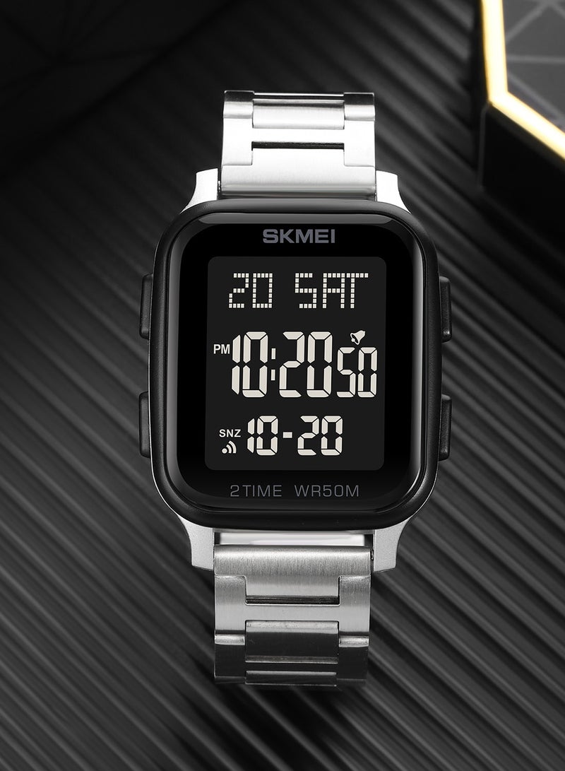 Men's Fashion Outdoor Sports  Multifunction Alarm 5Bar Waterproof Digital Watch  1859