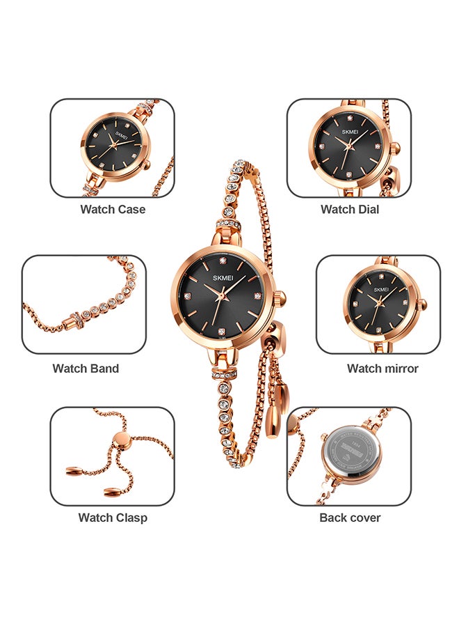 سكمي ساعة كوارتز للسيدات من البلاستيك المقاوم للماء ذات علامة تجارية فاخرة وبسيطة للسيدات 1854 للنساء - Image 4