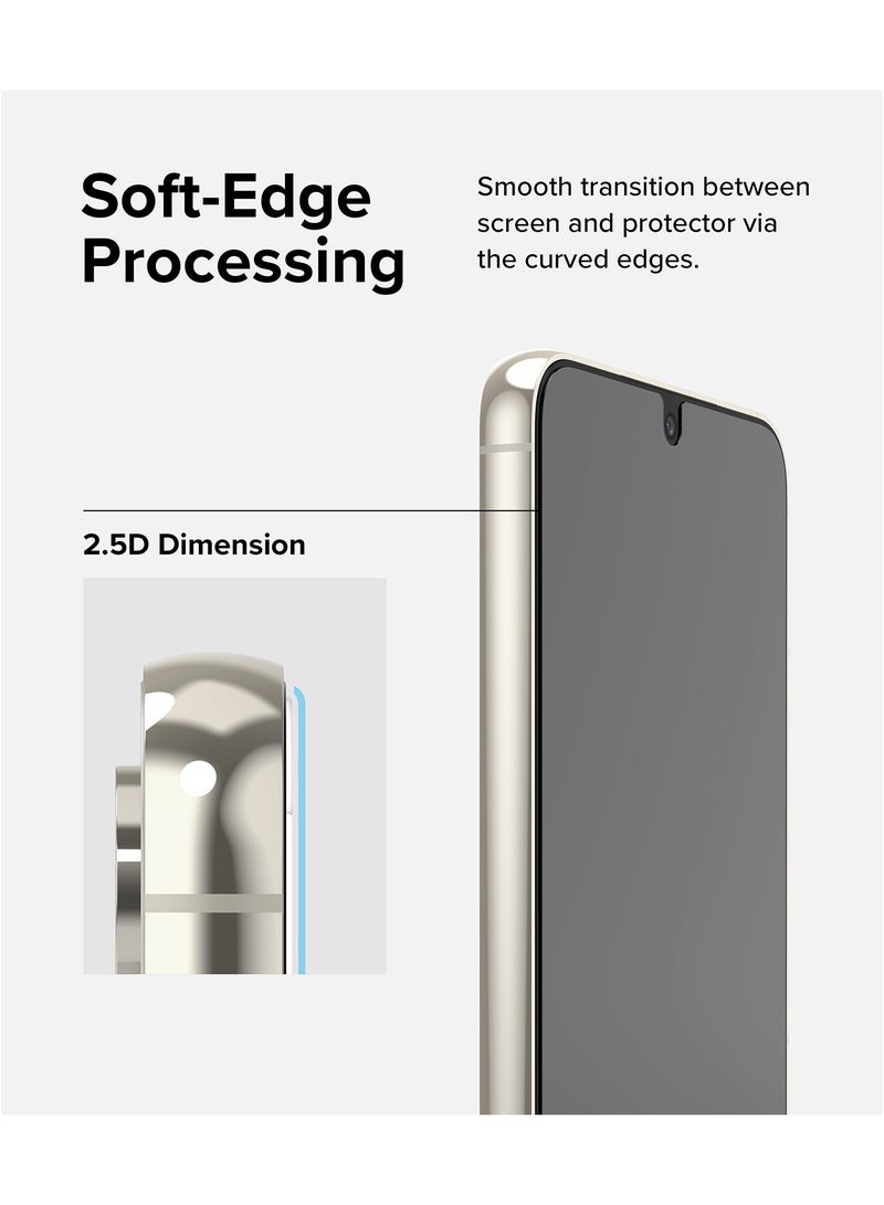 Ringke - Ringke Glass [Shatterproof Coverage] Compatible with Samsung Galaxy S23 Screen Protector 5G, Multi Layer Protective Premium Quality Tempered Glass with Easy Application Kit - 2 Pack Clear - Image 1