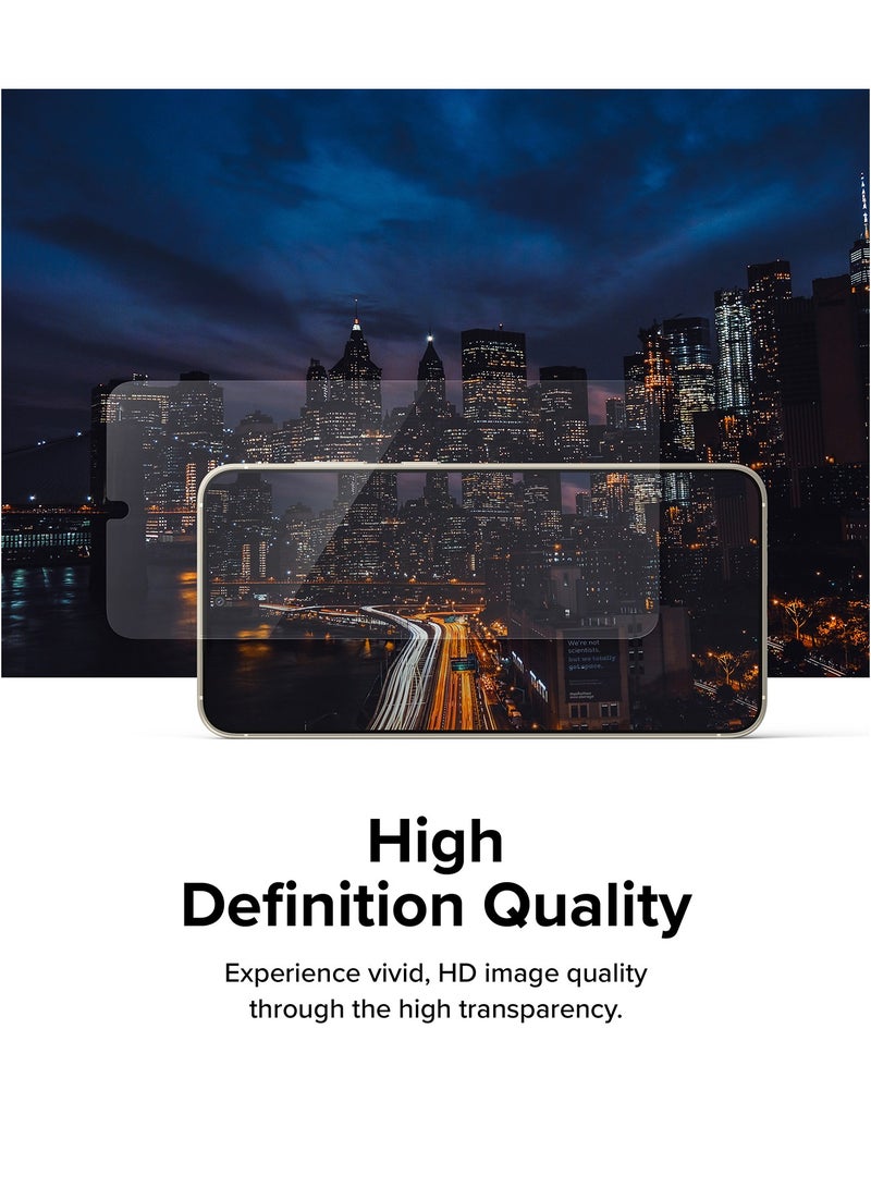 Ringke - Ringke Glass [Shatterproof Coverage] Compatible with Samsung Galaxy S23 Screen Protector 5G, Multi Layer Protective Premium Quality Tempered Glass with Easy Application Kit - 2 Pack Clear - Image 1